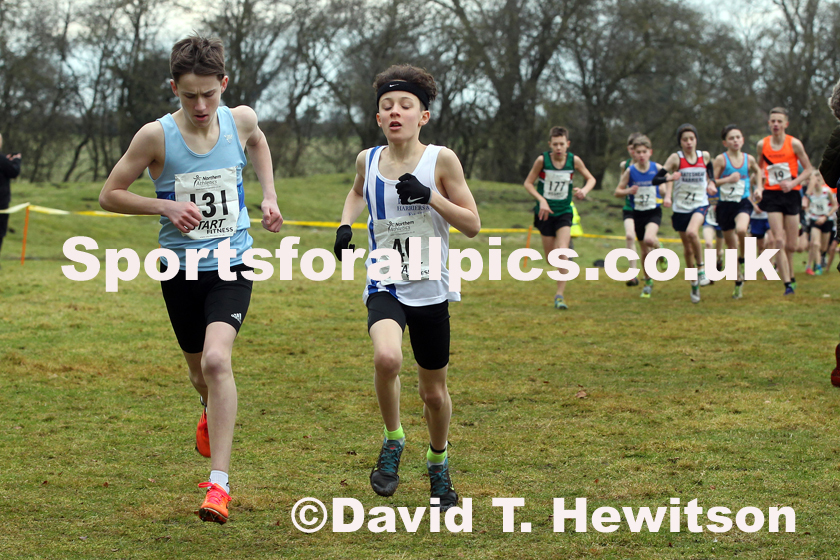 Boys under-13s Northern Cross Country Champs., Camp Hill Estate, Kirklington.  Photo: David T. Hewitson/Sports for All Pics